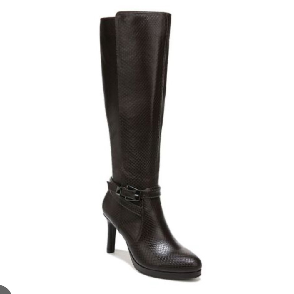 NATURALIZER Taelynn Calf Knee High Shaft Leather Boots Brown BRAND NEW Size 11